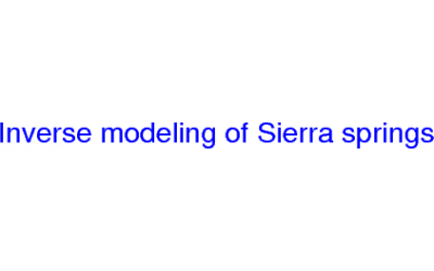 Inverse modeling of Sierra springs